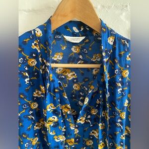 TOAST beautiful blue prairie floral dress sz M / UK12/US8